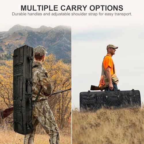 Double UTV Tool Carrier Soft Case, Quick Release Hunting Tool Bag Rack Black