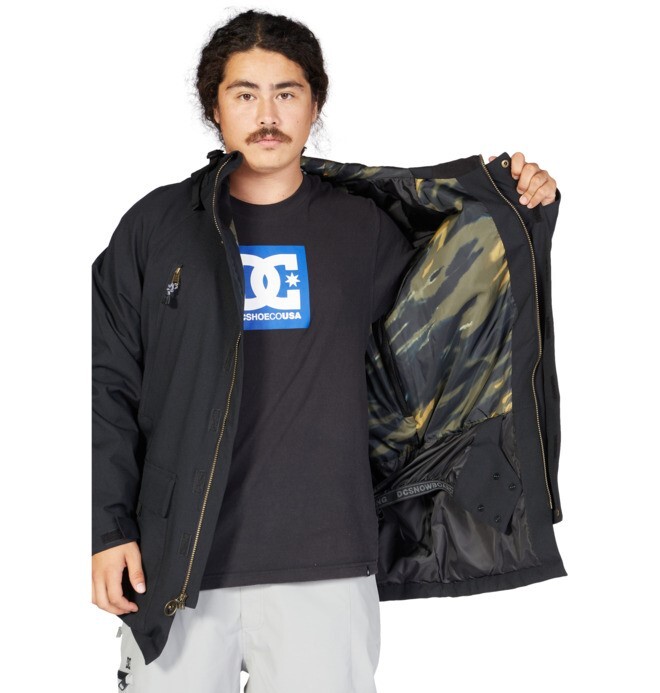 DC Stealth Parka Snowboard Jacket Men's Medium Black