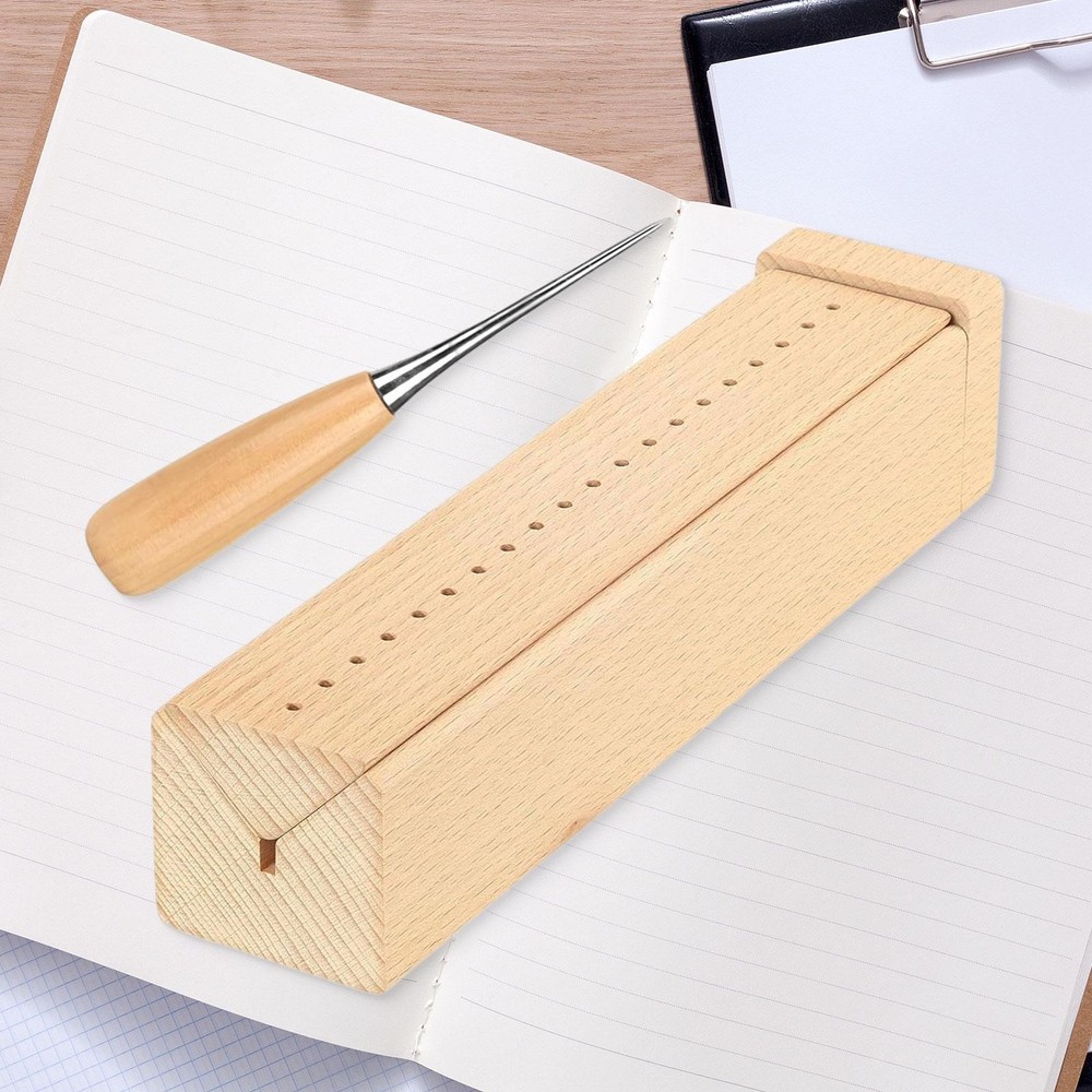 Book Binding Cradle Polished Smooth Surface Wood Bookbinding Punching