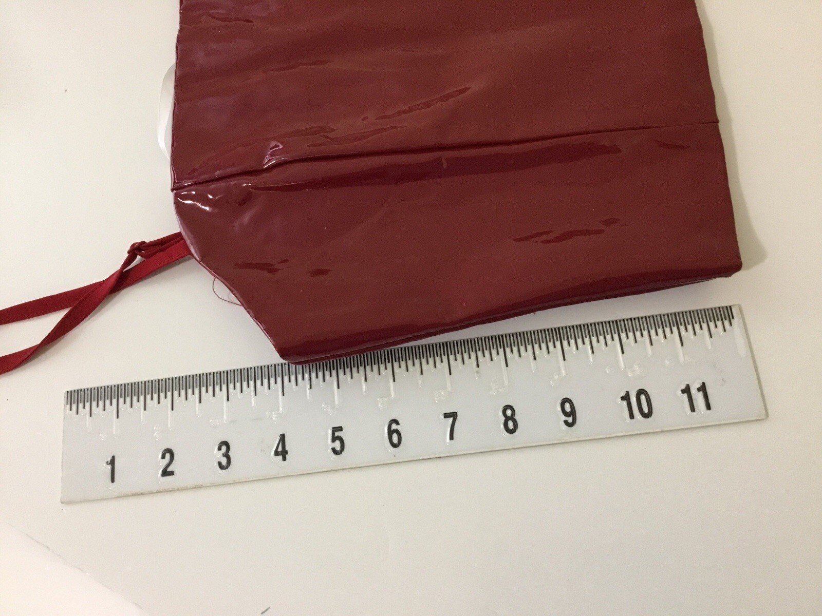 Superdown Red Faux Leather Corset top Zip Back Adjustable Strap EUC