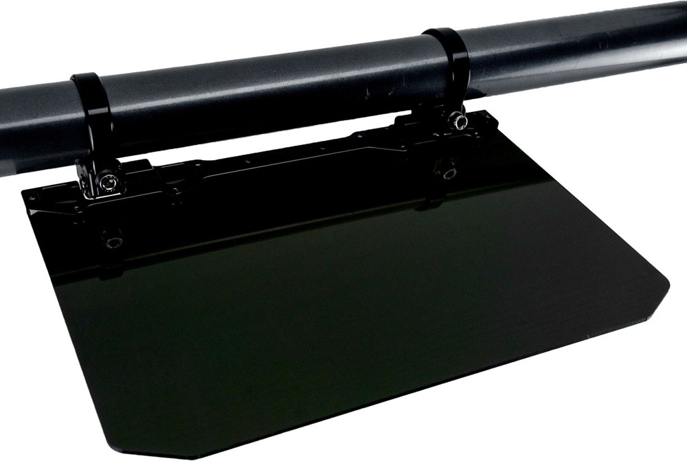 Axia 12" x 8" Black Narrow Mount Solid Black Sun Visor (MODNDSVB-BK)