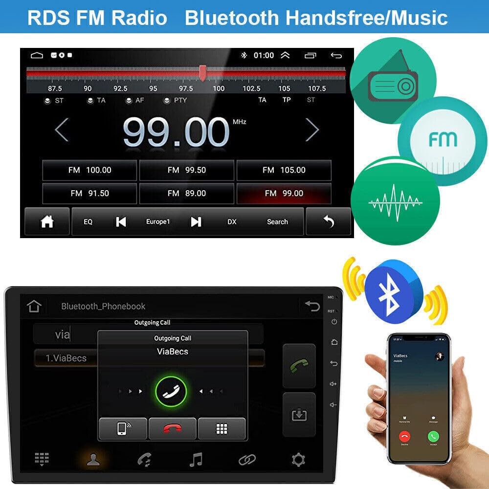 Android 13 Double Din Car Stereo Sprinter 2006-2017 9 Inch HD GPS Bluetooth