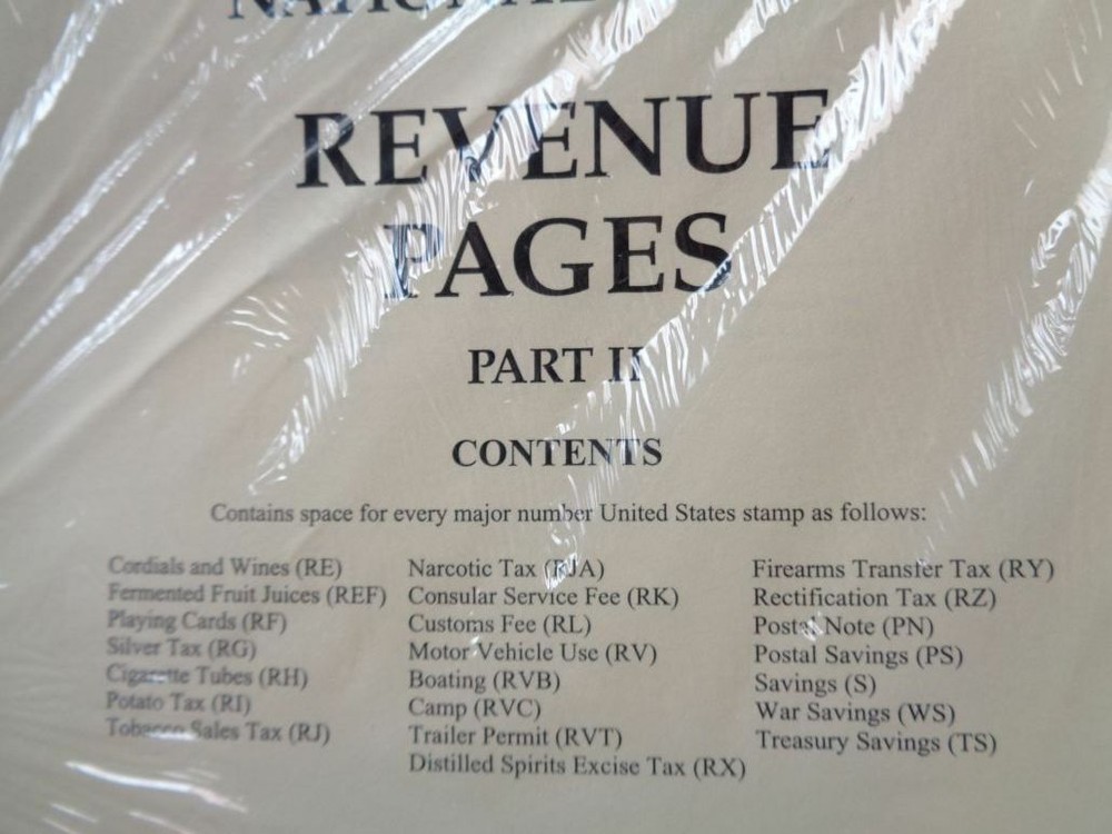 Scott US Revenue stamp collection pages parts 1 & 2 NEW 160RVN1 160RVN2