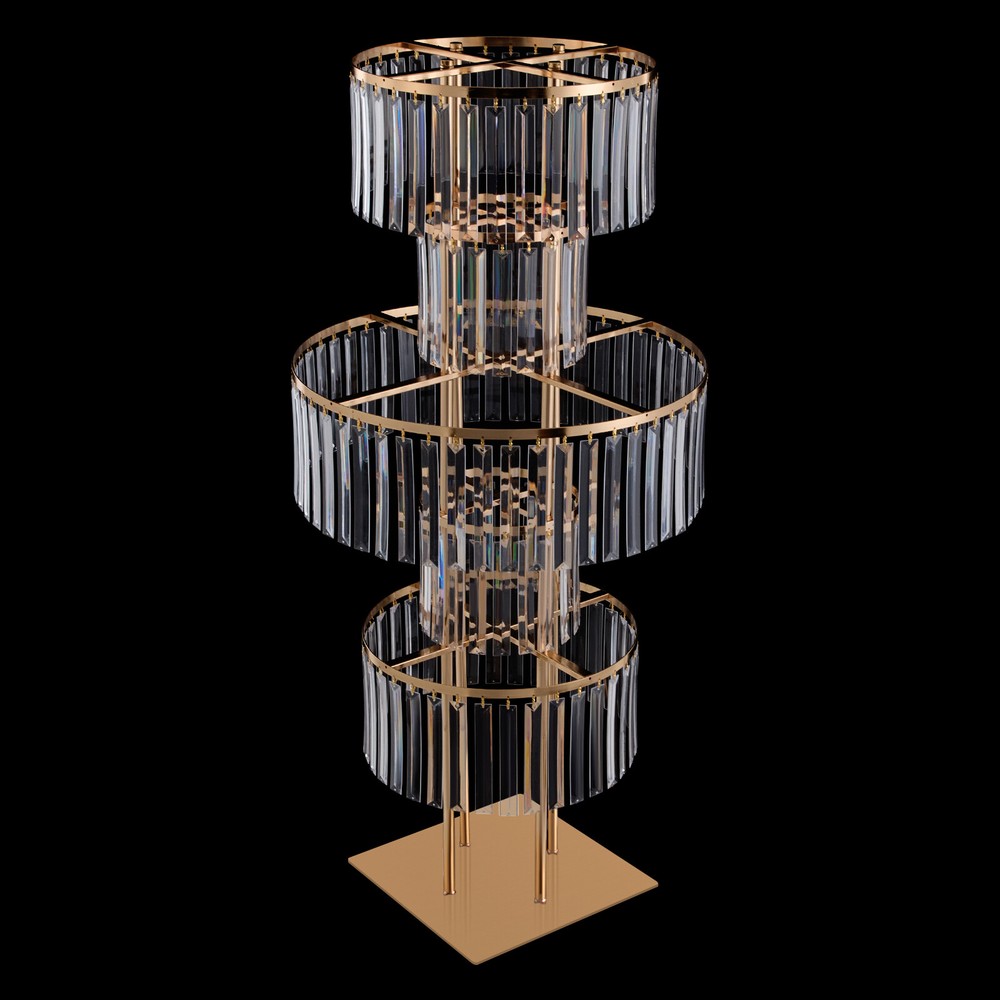 Crystal Wedding Vases Iron Flower Rack Electroplated Stand Shelf Floor Mount