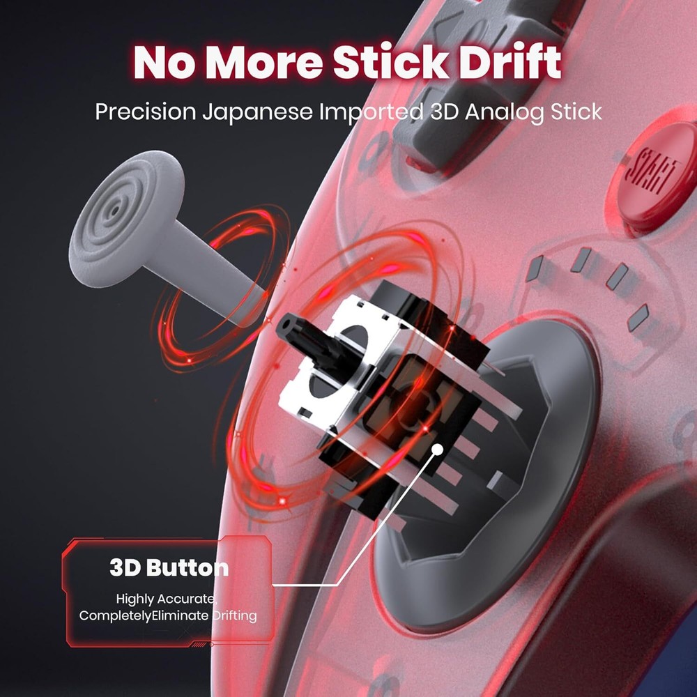 2.4 GHz Wireless N64 Switch Online Controller For Switch Win PC Laptop iOS Mac