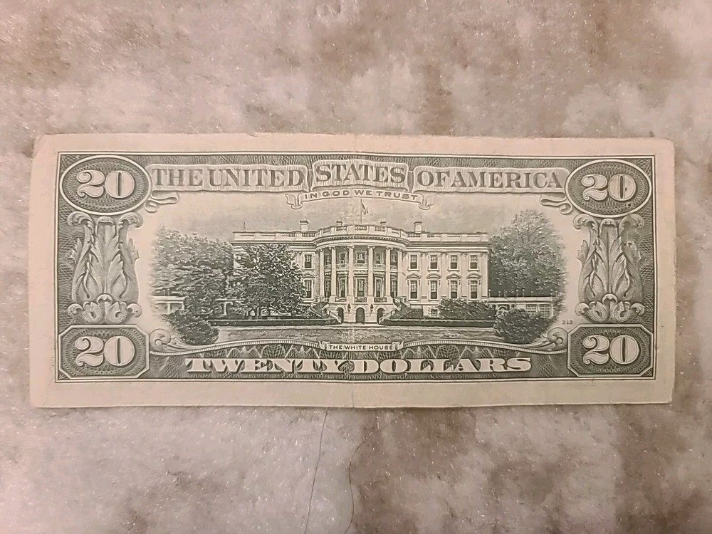 1974 $20 OFFSET/MISALIGNED ERROR FEDERAL RESERVE NOTE