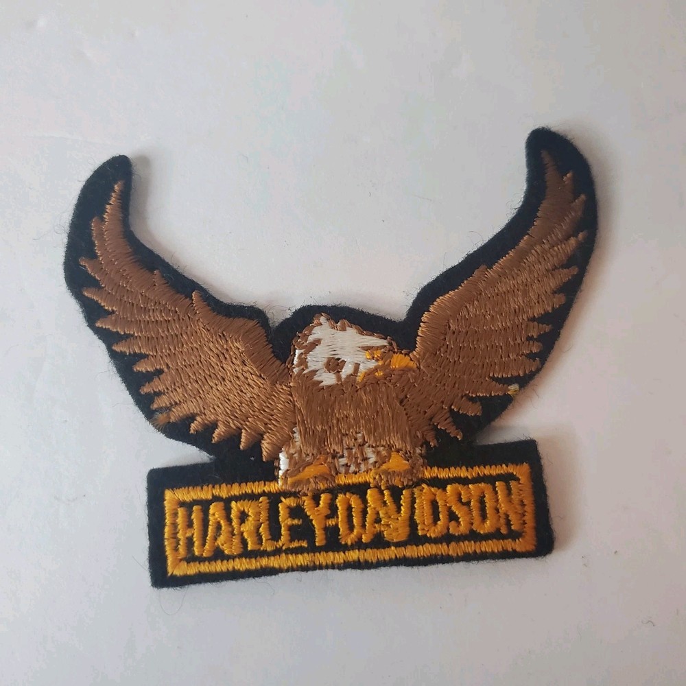 Harley Davidson Up Wing Eagle Patch Vintage Small Style