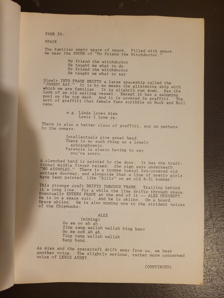Rare Eric Idle THE ROAD TO MARS Script | Unproduced 2nd Draft | Monty Python