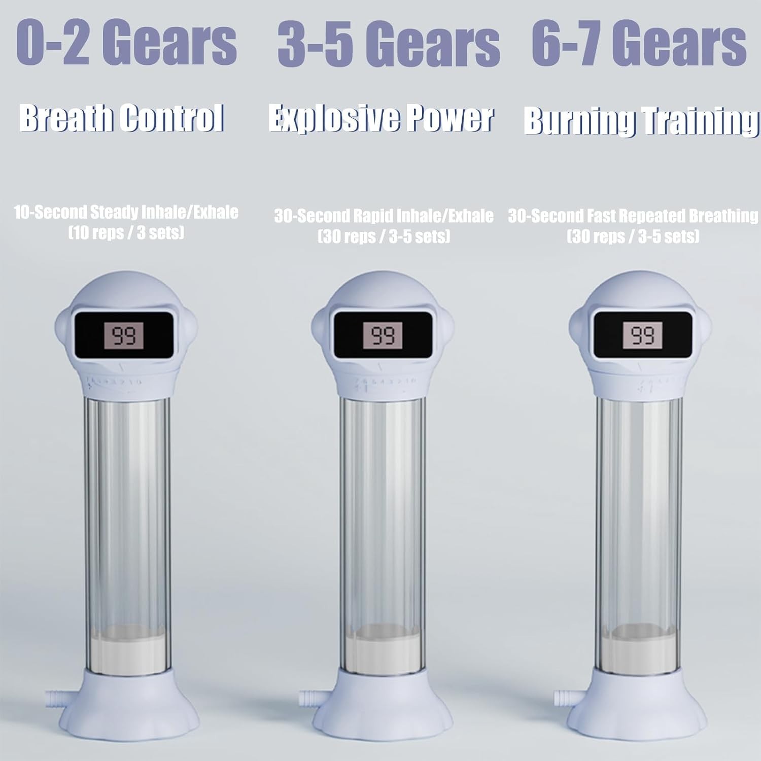 Lung Deep Breathing Exerciser Device，Lung Capacity Trainer