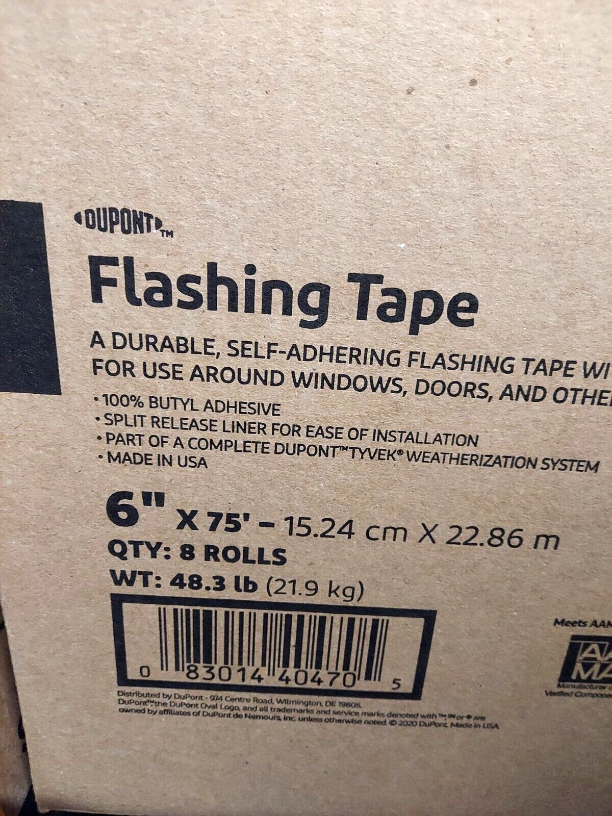 DuPont 6" x 75' Roll Flashing Tape Butyl Adhesive Windows and Doors *Brand New*