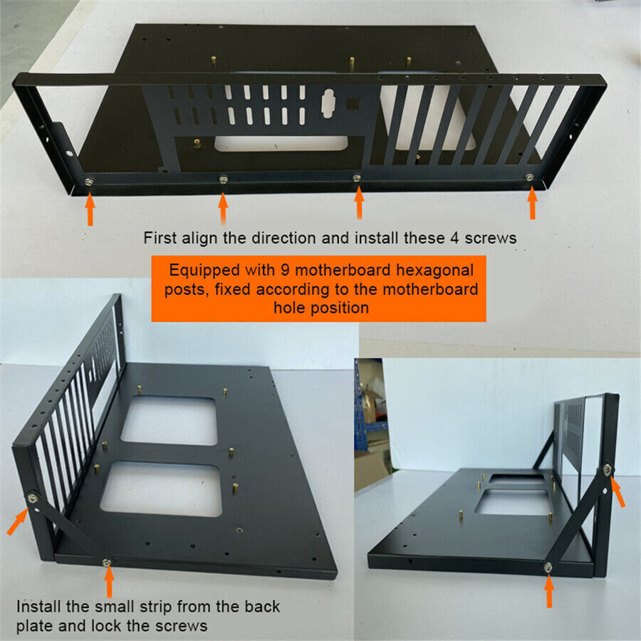 Open Air Frame Mining Rig Bracket For Chassis Computer Case Motherboard EATX