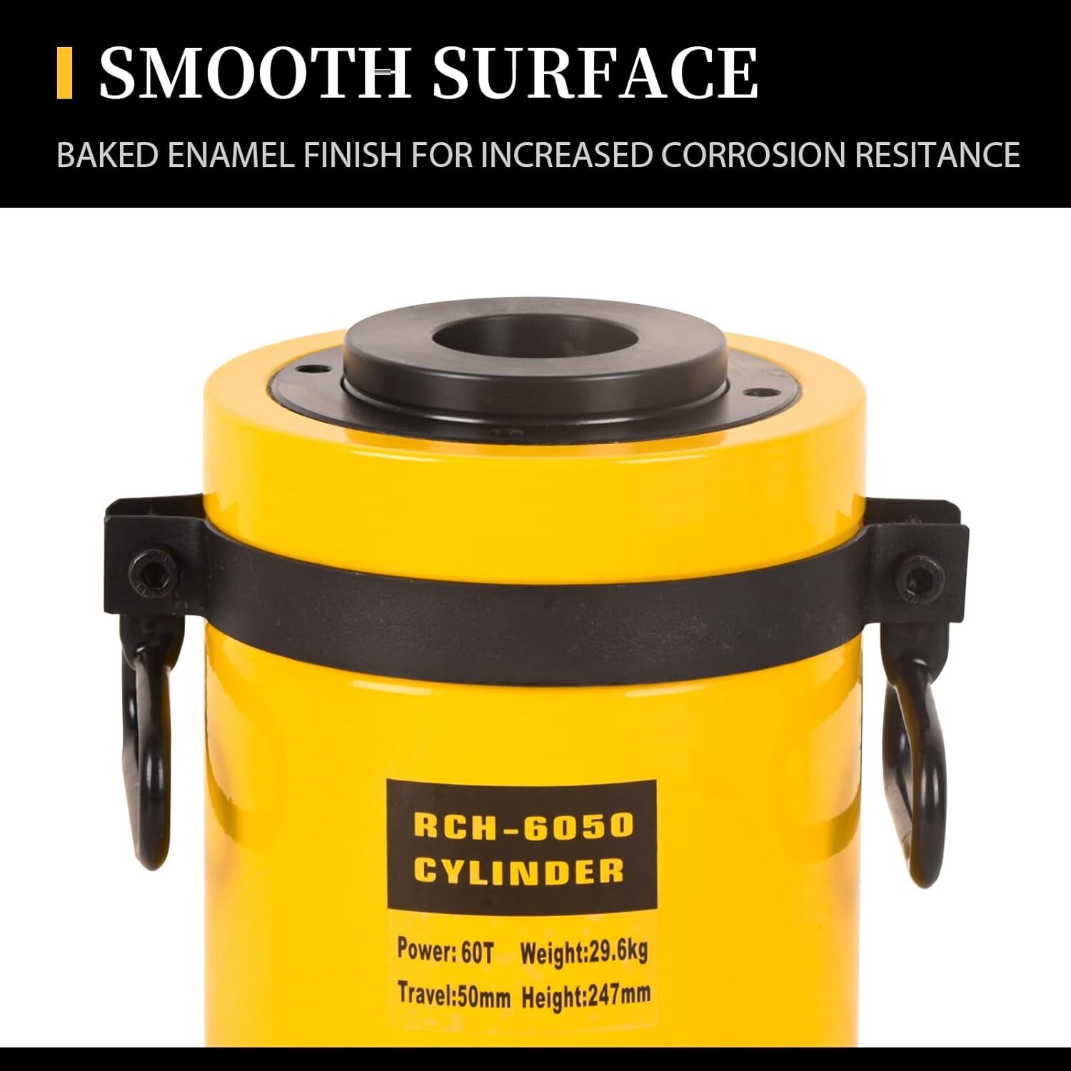 60Ton Single Acting Hydraulic Cylinder 2" Stroke Hollow Jack Ram RCH-6050