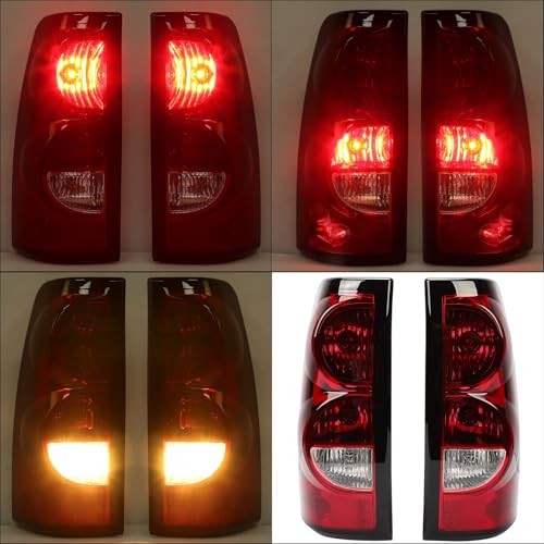 Headlights Tail Lights Assembly Combo Chrome Amber Side Headlight w/Taillight
