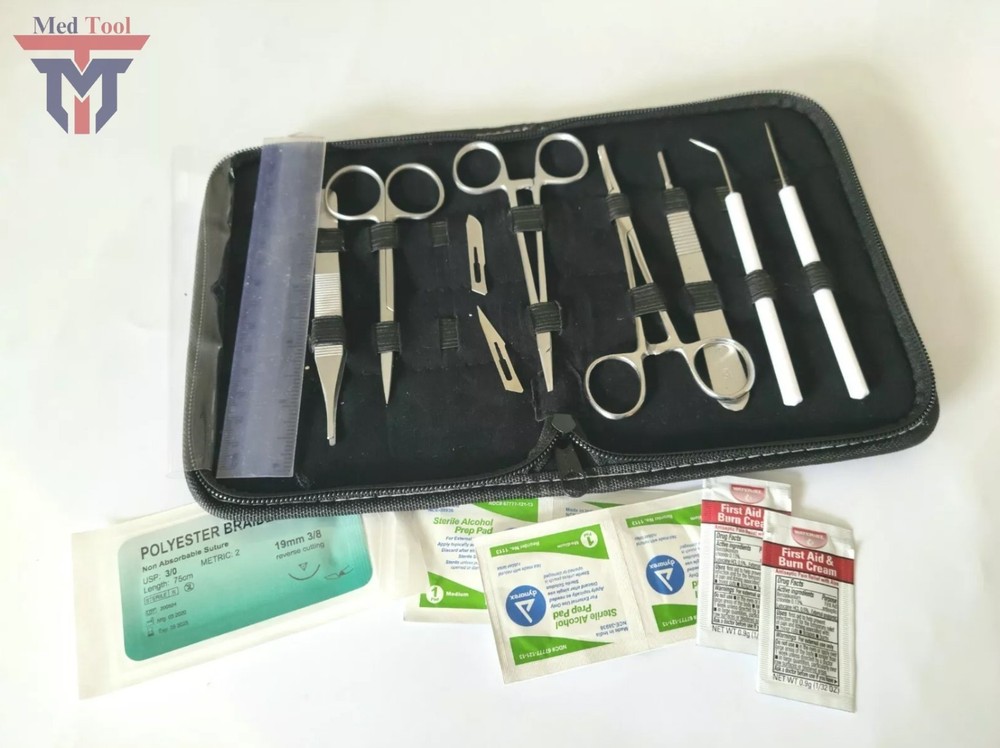 Basic Surgical Suture Kit, First Aid Set, Emergency Kit, Trauma Survival Pack