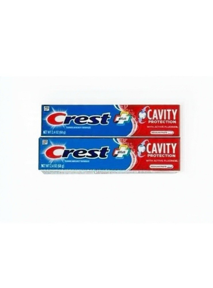 SET OF 2 Crest Fluoride Cavity Protection Regular Paste Toothpaste 2.4oz