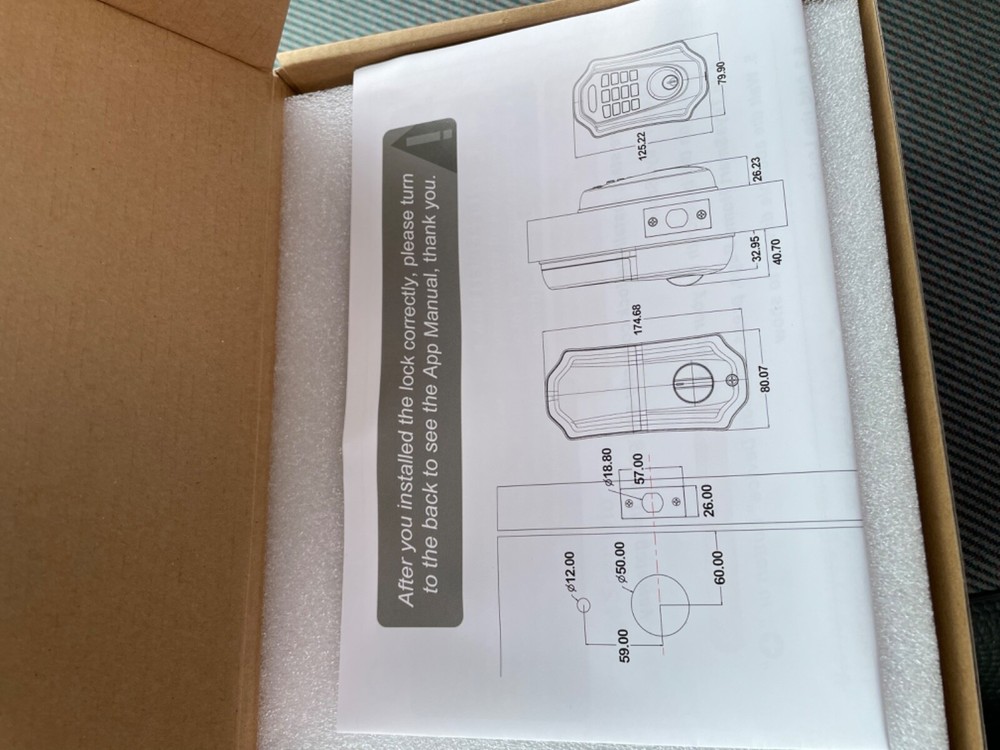 KlwenasMaec Smart Deadbolt Lock, Electronic Bluetooth Digital Keypad Lock