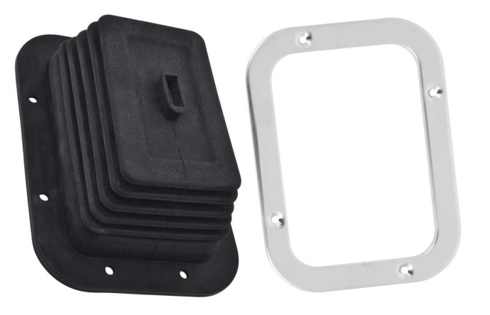 OER Upper Console Shift Boot & Bezel  Hurst Pistol Grip 1970-74 Challenger Cuda