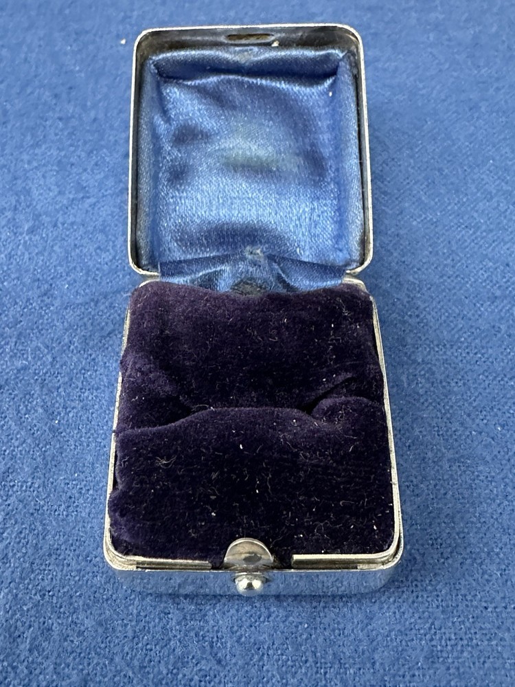 RODEN BROTHERS STERLING RING BOX MONOGRAMMED