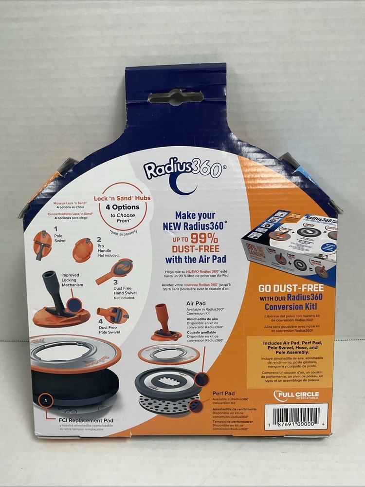 Full Circle R360 Sander – Large Surface, Interchangeable Pads!