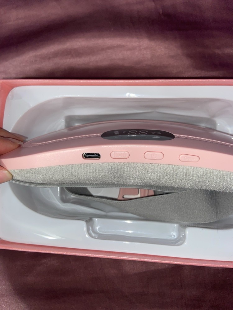 Pink Gray Electric Heating Pad USB With Temperature Settings Massage Setting