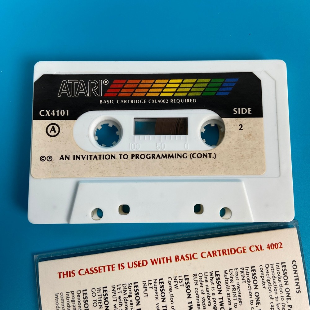 Atari 400/800 - 1979 Cassette Tape - An Invitation to Programming