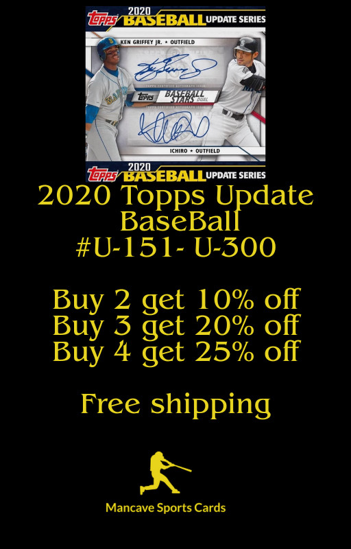 2020 Topps update #U-151-#U-300 complete your set