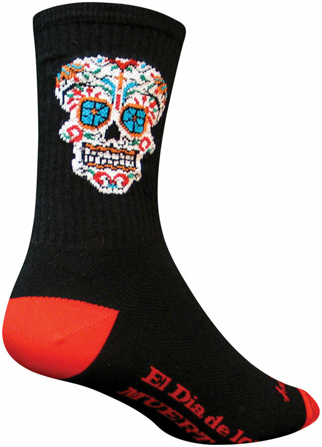 SockGuy El Dia Crew Socks | 6 inch | Black | L/XL