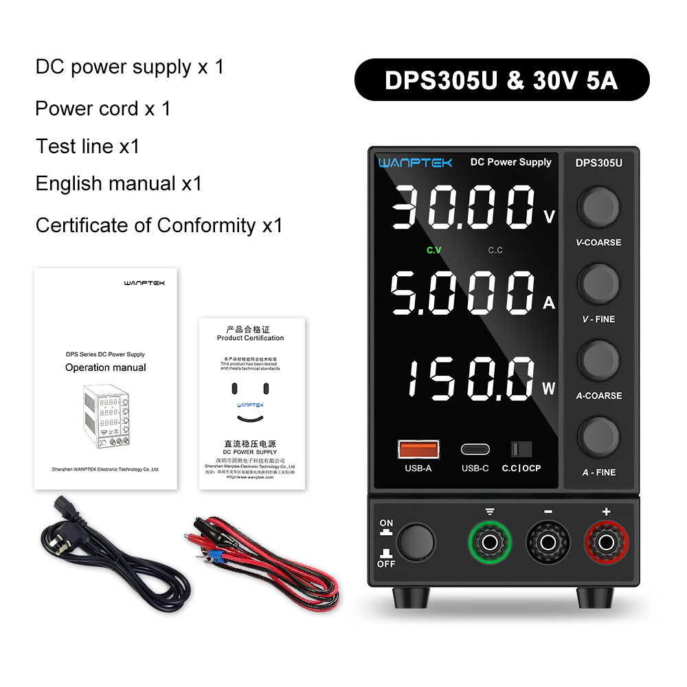 0~30V 5A Adjustable Variable DC Bench Power Supply Variable DC Power switching