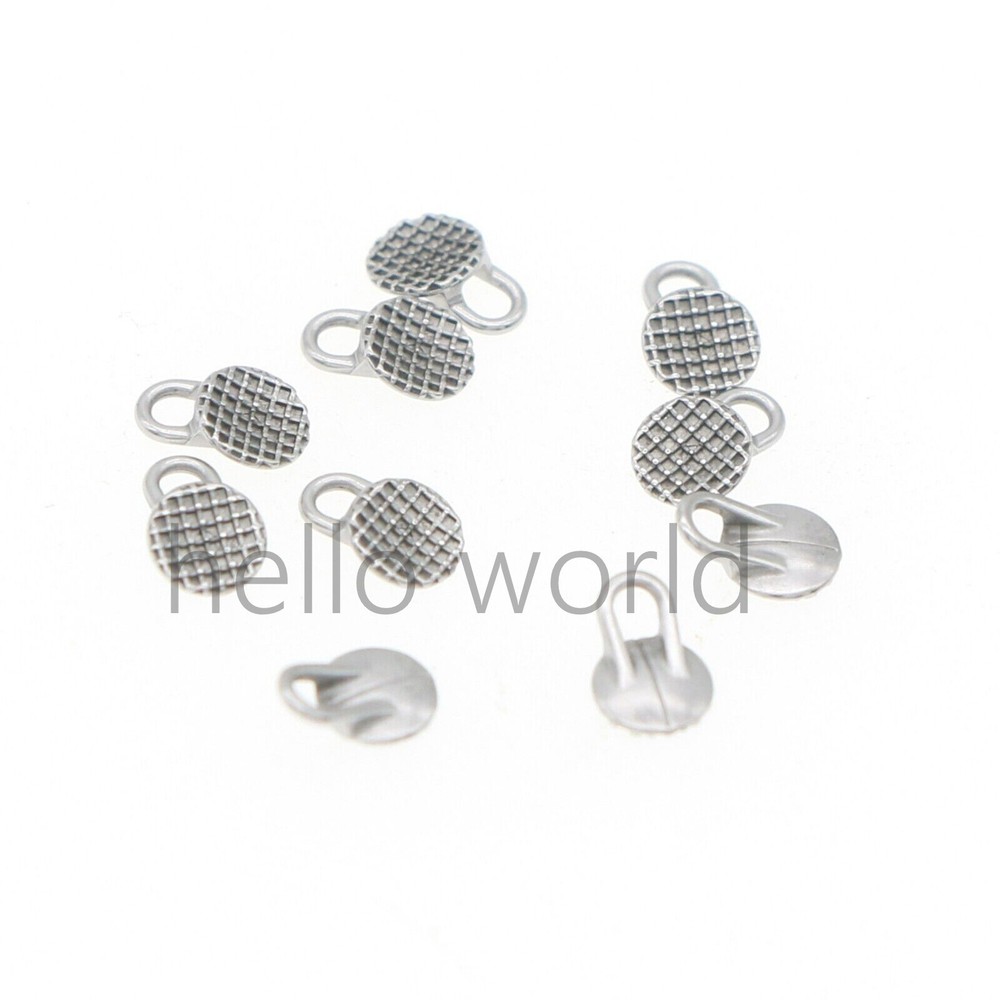 Dental Orthodontic Button Monoblock Traction Hook Round/ Rectangular Bondable