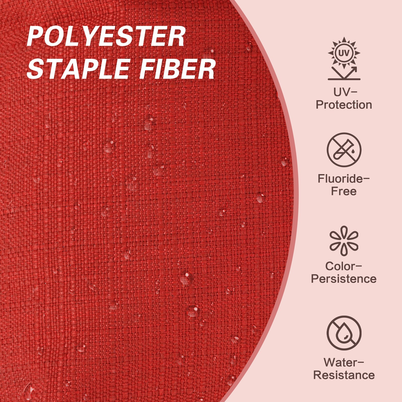 Aoodor 3 Seater Outdoor Bench Cushion Porch Swing Cushion w/Ties Replacement Pad