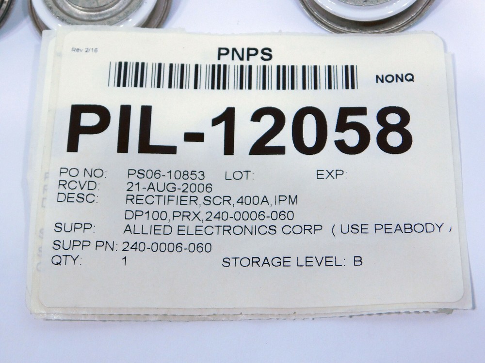 Powerex Thyristor Rectifier 240-0006-060