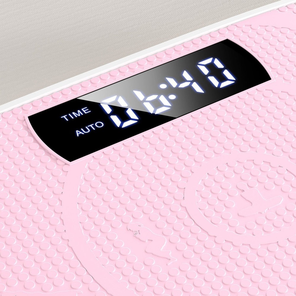MERACH Mini Vibration Plate Exercise Machine Pink w/ Bands Remote Not Working