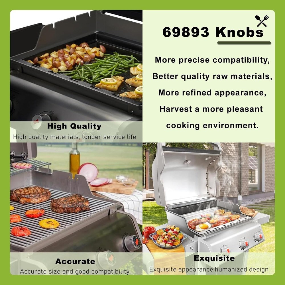 Upgrade 69893 Grill Control Knobs Compatible with Weber Spirit E/S 310,320 & 330