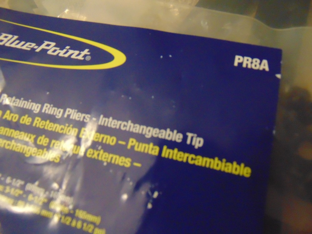 Blue-Point External Retaining Ring Pliers Set PR8A snap 16" tools NEW large