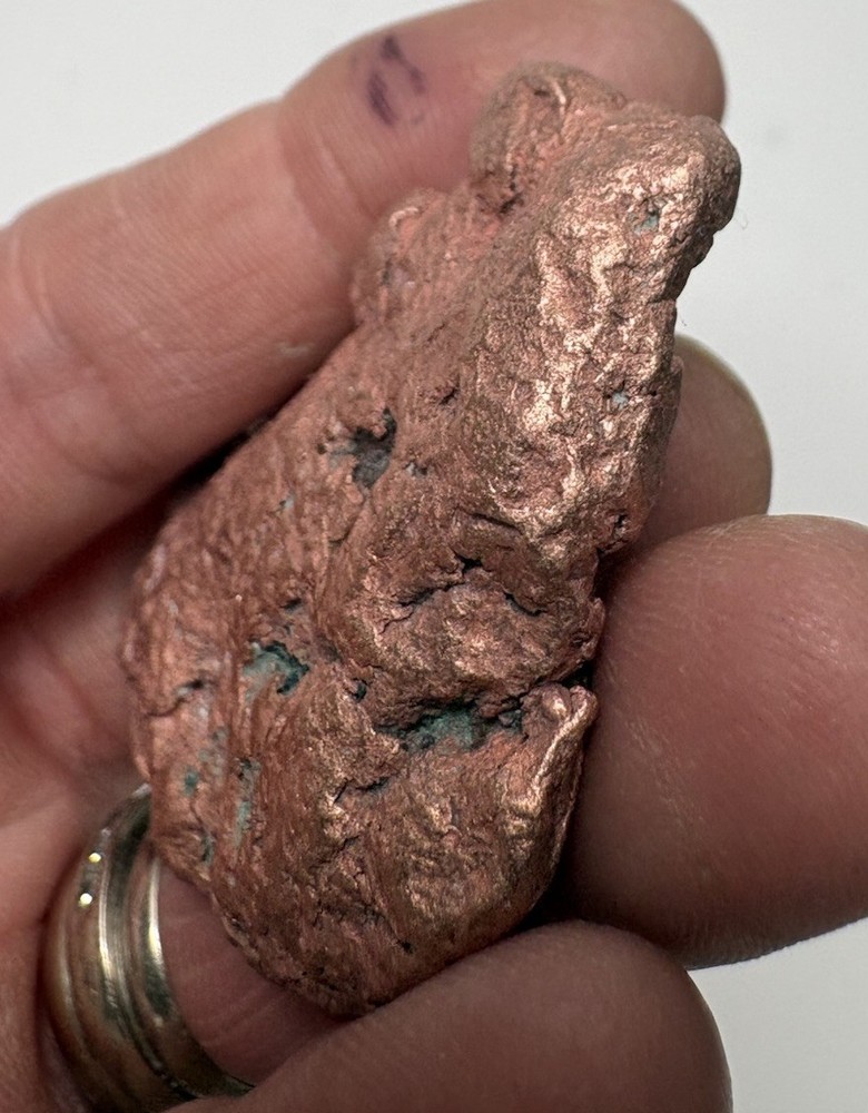 Pure Native Michigan Solid Copper Nugget Specimen Keweenaw Peninsula Mineral