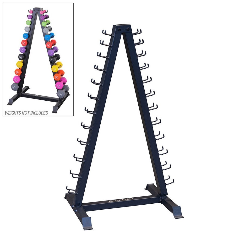 Body-Solid Vertical Vinyl and Neoprene Dumbbell Rack