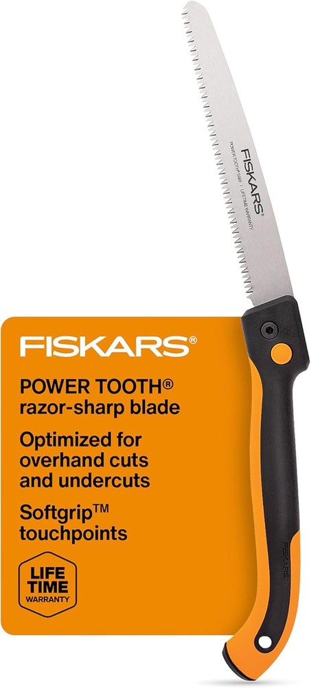 Fiskars Hand Saw, Folding Saw with Dual Position Locking