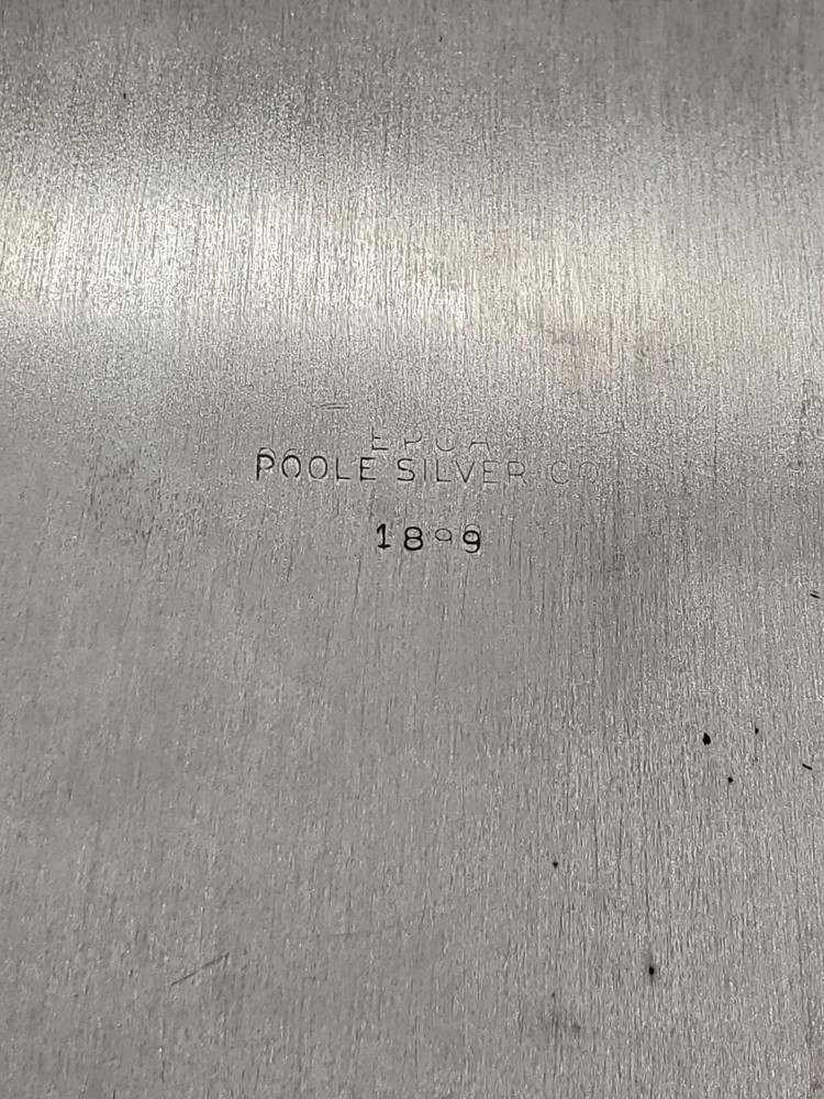 Poole Silver Co. Cigarette Box Divided Wooden Liner Silver Plate 6" x 3" x 1.5"