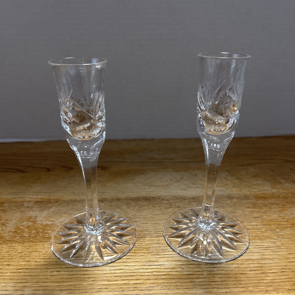 Pair Crystal Candle Stick Holders