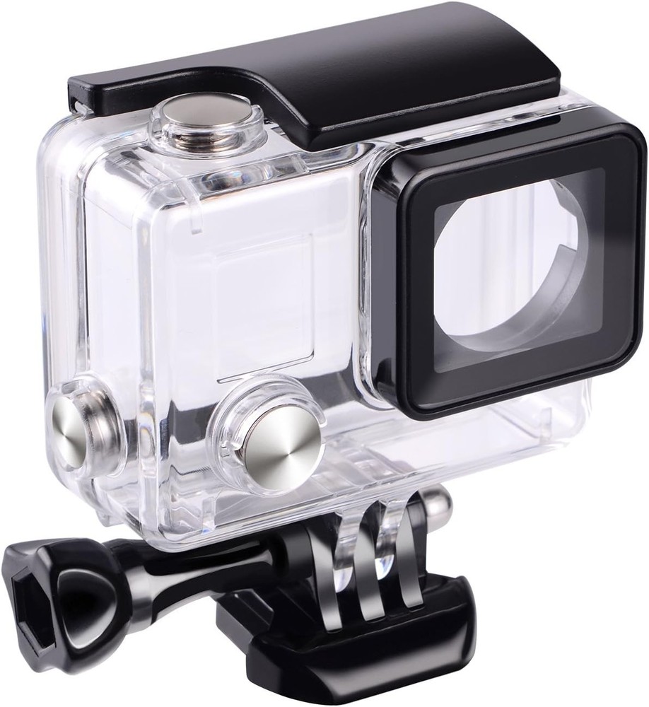 Suptig Replacement Waterproof Case Protective Housing for Transparent + Black