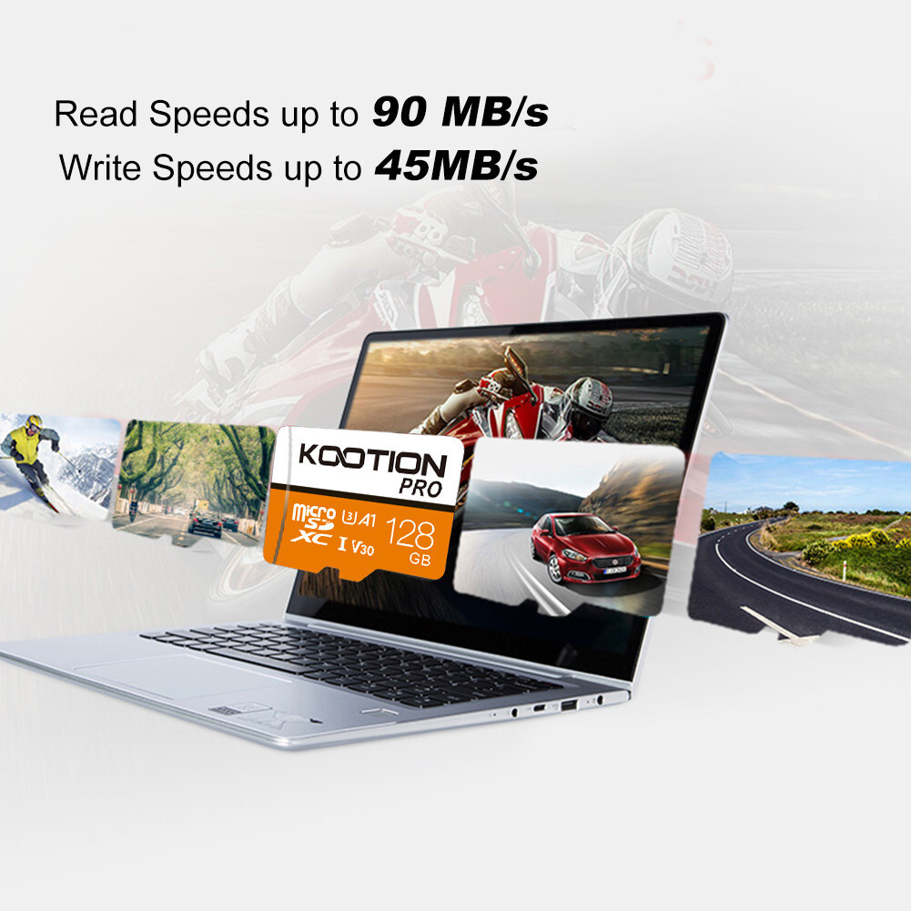 4 Pack x 128GB Micro SD Card CLASS 10 TF Memory Card SDXC Phone Camera + Adapter