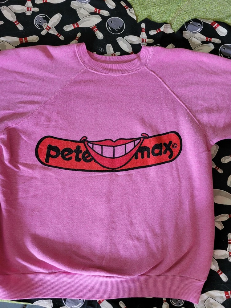 PETER MAX STUNNING LATE 60S PINK LARGE SWEATSHIRT VINTAGE BEATLES PSYCHEDELIC