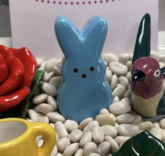 Nora Fleming Mini BLUE PEEP Easter Bunny Rabbit A273 Ceramic Platter Charm