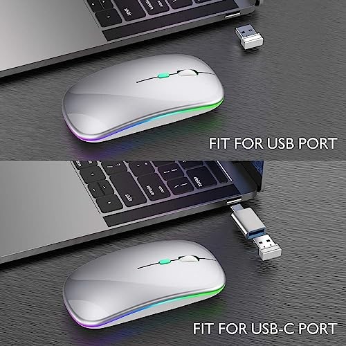 Wireless Bluetooth Mouse for MacBook Silver
