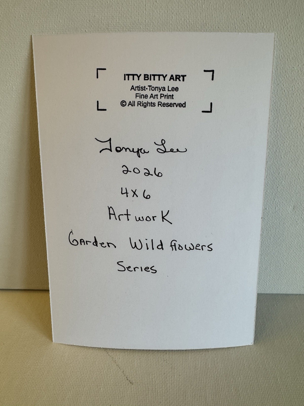 Hollyhock Flowers Art Print 4x6 from Original Painting-Impressionist Floral