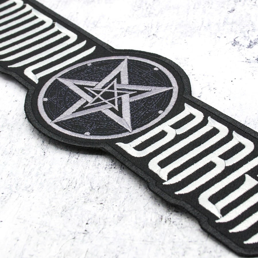 Dimmu Borgir (logo with pentagram) EMBROIDERED BACK PATCH mayhem