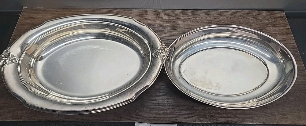 Vintage WILCOX International Silver Co Oval Silverplate 7112 Bread Serving Tray