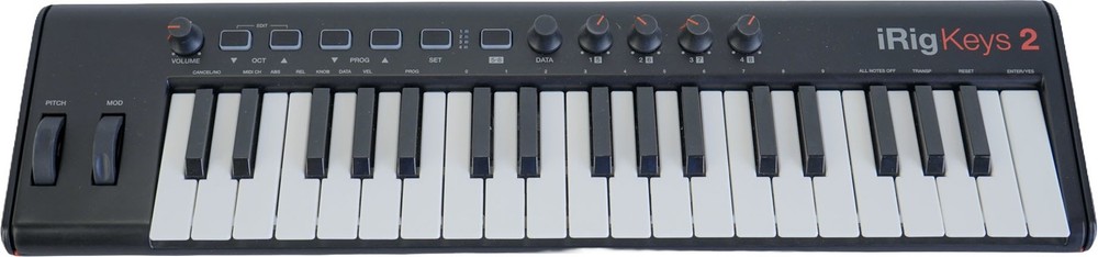 IK Multimedia iRig Keys 2 37-Mini Key Controller for iPhone, iPad and Mac/PC