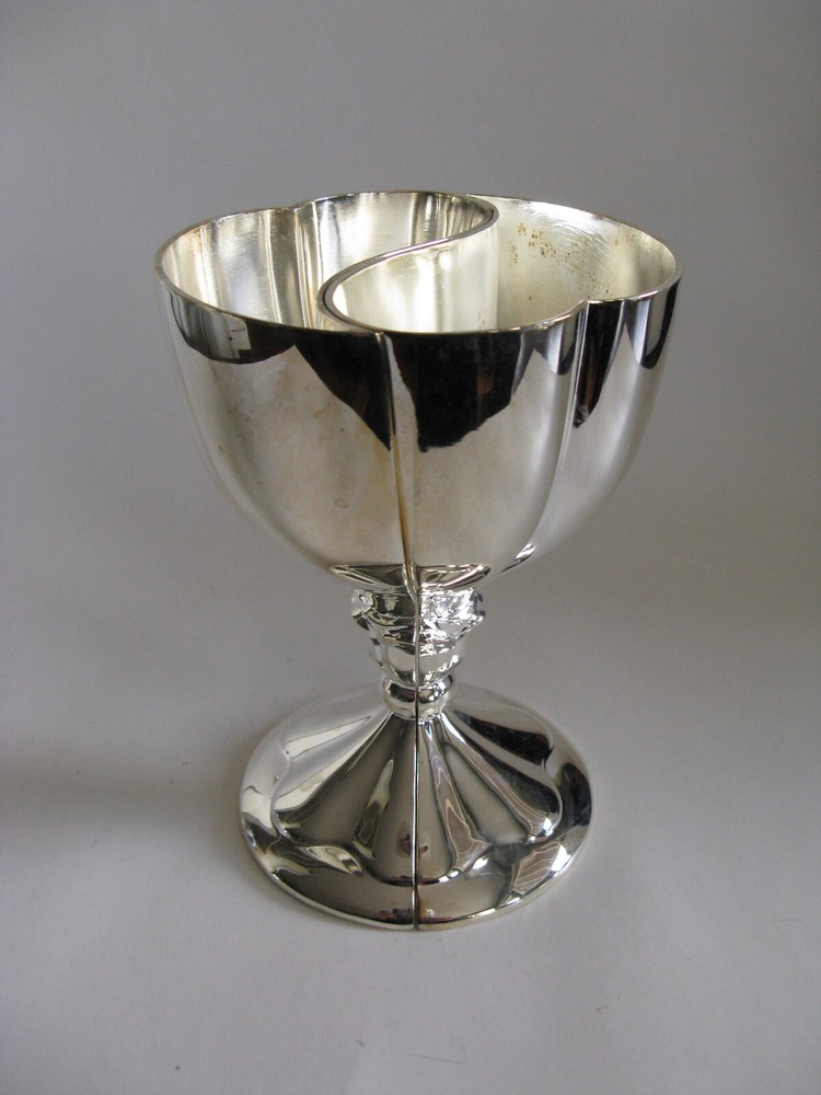 Vintage Heart to Heart Silverplate Wedding Toasting Goblets with original Box