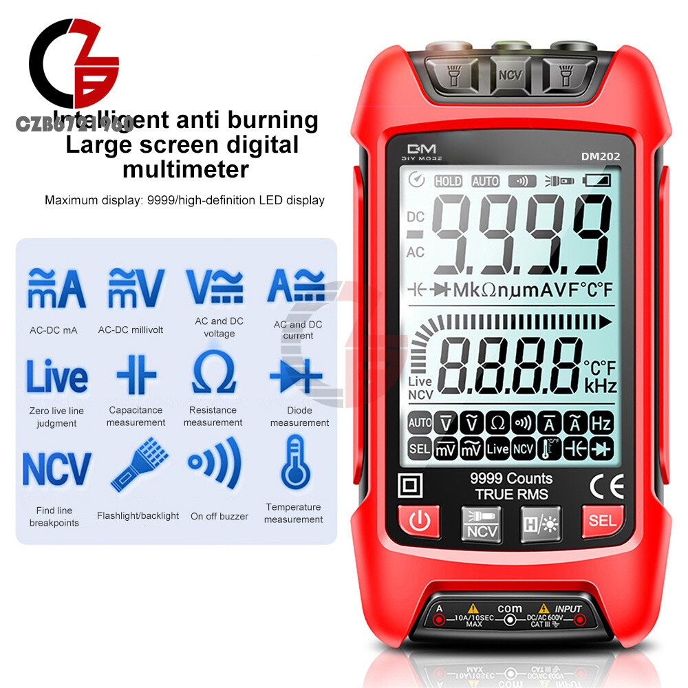 Digital Intelligent High-precision Automatic Multimeter 6000/9999 with backlight